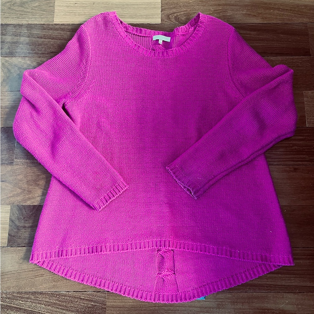 Isaac Mizrahi Bright Fuchsia Crewneck Sweater